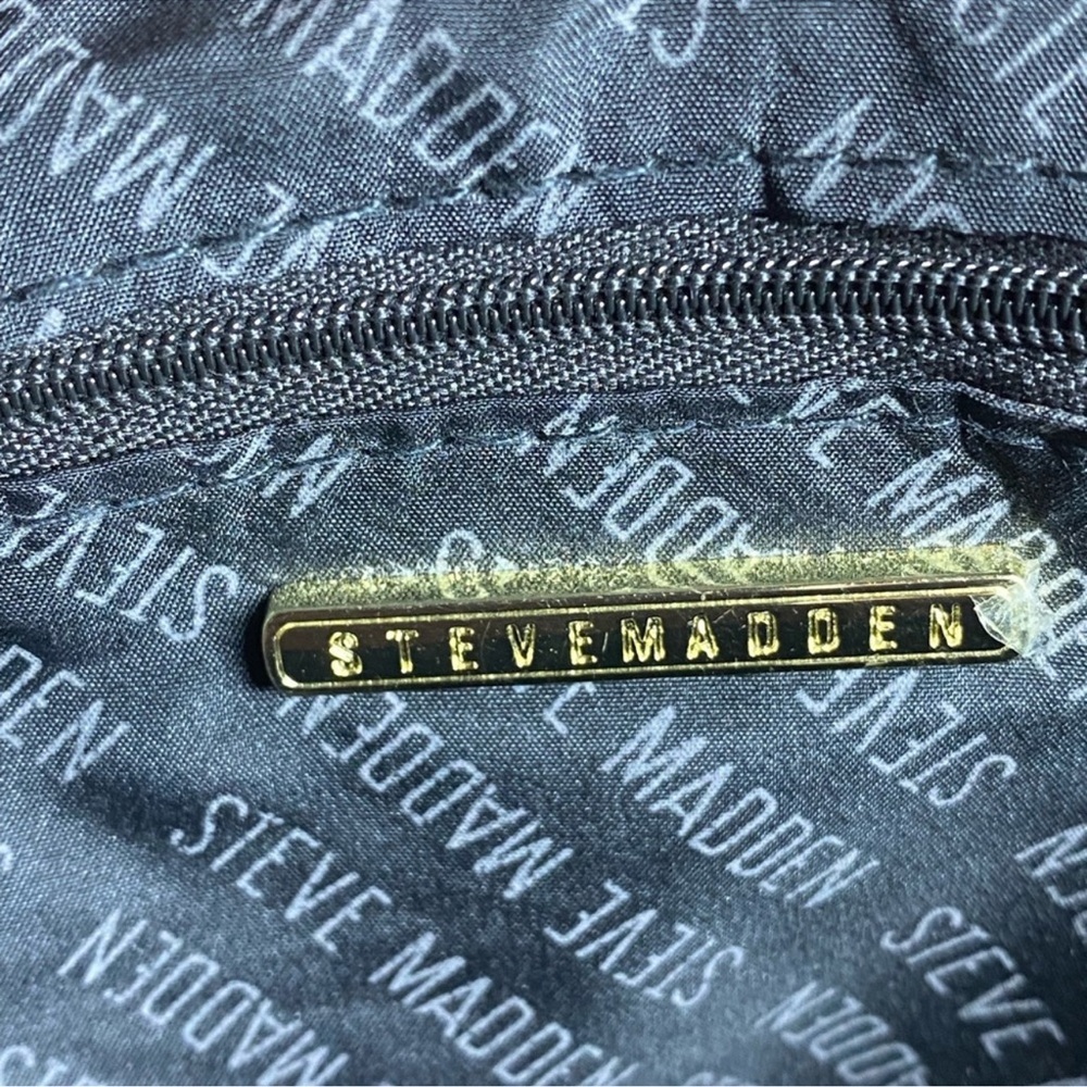 Steve Madden Tan Leather Backpack with Gold Accents - Picture 4 of 5